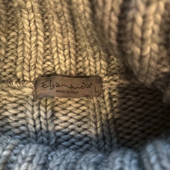 Elsamanda Cable Knit Turtleneck Sweater L - Picture 5 of 9